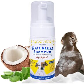 Waterless Dog Shampoo No Rinse, Dry Shampoo for Dog Odor Control and Itching Skin Relief, Mild Formula for Sensitive Skin. Dog Dry Shampoo for Smelly Dogs, Puppies and Kittens