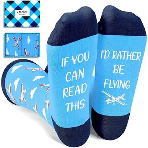 Zmart Funny Cycling Flying Racing Car Gifts - Novelty Men Bike Bicycle Fly Car Socks for Men