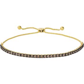 LE VIAN 2 or 3 Carat Chocolate Diamond Bolo Bracelet for Women I 14k Gold Bracelet for Her (Brown, 2.00 or 3.00 cttw) 6 Inches Long Adjustable Bracelet with Bolo Clasp