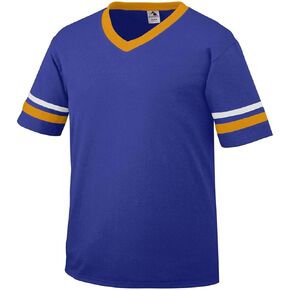 Augusta Sportswear Men's Large Sleeve Stripe Jersey, Kelly/Gold/White