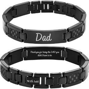 Willis Judd Bonus DAD StepDad Bracelet In Gift Box Bonus Dad Christmas Gift for Stepdad Bonus Dad Gift from Son, Stepfather Gift Ideas