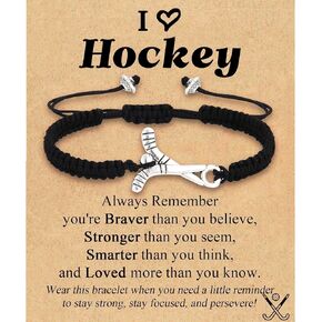 Leyung Hockey Bracelet Gifts for Boys 8-12, Cool Stuff for Teen Boys, Birthday Easter Christmas Stocking Stuffers Valentines Day Gifts for Teenage Boys Son Grandson Nephew Brother