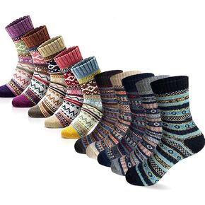 MORECOO Socks for Women 10 Pairs, Womens Winter Socks Warm Wool Thick Soft Socks Christmas Gifts for Women
