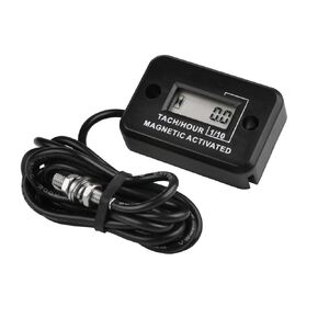 LCD Digital Magnetic Activated Tachometer Hour Meter,Rotating Shaft Hours Meter,Use for Diesel/Gas Engine Motor,Compressors,Motors,Generator or a Host of Other Equipment