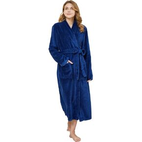 Women's Soft Warm Fleece Robe Bathrobe