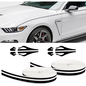 2 Rolls×32 Ft Car Pinstriping Tape, Car Vinyl Tape Stripe Decal, Auto Striping Tape Emblems Trim,Car Body Side Stripe, Universal Car Decoration Accessories for Auto Home Door Instrument (Gray)