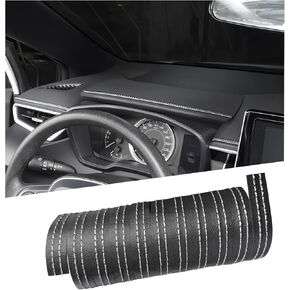 Car Leather Interior Trim Strips, 2M Decorative Strip for Auto Interior, Flexible DIY Interior Trim Strips for Car Door Panel Gap Instrument Panel, Car Accessories (Red)