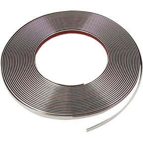 uxcell 12M x 10mm Chrome Silver Tone Trim Decoration Strip for Car Auto