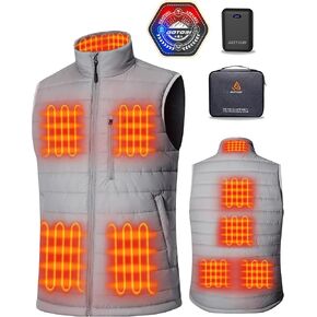 Men's Heated Vest with 16000mAh 7.4V Battery, Ergonomics Heating System, Smart Temp Control, Heated Vest for Men Blue