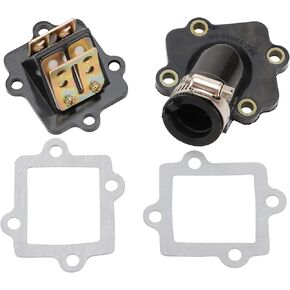 WOOSTAR Carburetor Reed Valve Intake Manifold Replacement for 2 Stroke 49cc 50cc Engine Aerox 50 Aprilia SR50 Zuma 50 BWS 50 Vino 50 JOG 50 Scooter