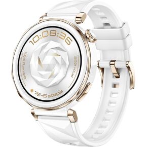 HUAWEI Watch GT 5 Pro 42 mm Smartwatch, Sharp-Edged Design, up to 7 Days Battery Life, Pro-Level Sports Watch, Health Tracking, Compatible with iOS and Android, White Fluroelastomer