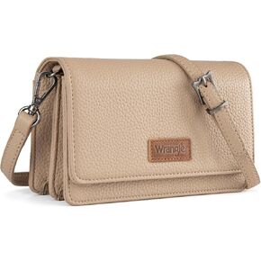 Wrangler Crossbody Wallet Purses Vintage RFID Small Purses for Women with Adjustable Straps