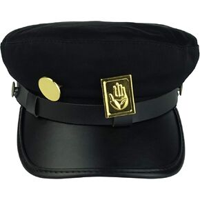 Jotaro Hat, JoJo's Hat Cosplay Black Visor With Metal Pins Baseball Cap For Teens