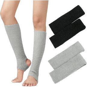 PHOGARY Knitted Yoga Socks Leg Warmers Women Warm Knit Crochet Boot Cuffs Boot Topper Socks for Yoga Dancing Exercising Gym