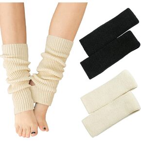 PHOGARY Knitted Yoga Socks Leg Warmers Women Warm Knit Crochet Boot Cuffs Boot Topper Socks for Yoga Dancing Exercising Gym in Kuwait