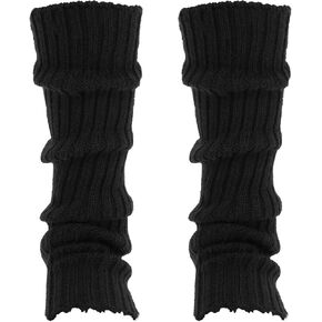 DIVINA VITAE 1Pair Black Leg Warmers Soft Ballet Leg Warmers Cute 80s Leg Warmers Toeless Leg Warmer Socks