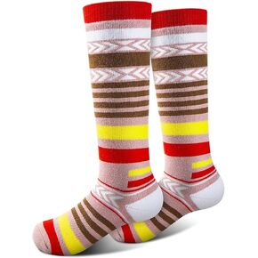 Ski Socks Kids Warm Winter Crew Socks Toddler Ski Socks Thick Thermal Snowboarding for Boys Girls (2 Pairs/3 Pairs)