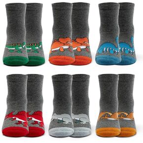 Boys Wool Socks Kids Winter Warm Socks Thermal Crew Socks for Boys 6 Pairs