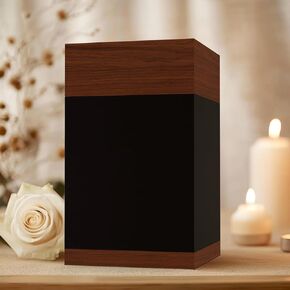 Wooden Cremation Urns for Human Ashes Adult Black Walnut Urns, Decorative Urns for Ashes, Urn Box, Cremains Containers, Ash Holders, Human Cremation Urns for Male, Female, Large