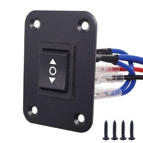 TWTADE لحظة قطبية عكس التبديل 12V DC 10A 6 دبوس 3 موقف حتى أسفل محرك التحكم (ON)-إيقاف-(ON) الروك تبديل التبديل مع لوحة، والأسلاك، ومسامير