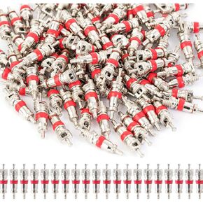 100Pcs Tire Valve Core Schrader Valve Core Replacement Tire Remover Universal Valve Stem Core Replacement for Automotive, RV, ATV & Air Conditioning