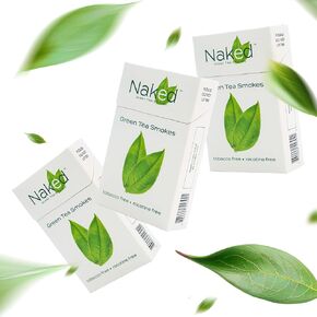 Naked Green Tea Cigarettes - Nicotine-Free Tobacco-Free: 3-pack LITE Bundle