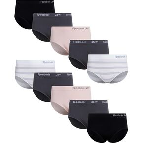 Reebok Women's Plus Size Briefs - 10 Pack Performance High Waisted Underwear for Women, Designed to Fit Your Curves (1X-3X)