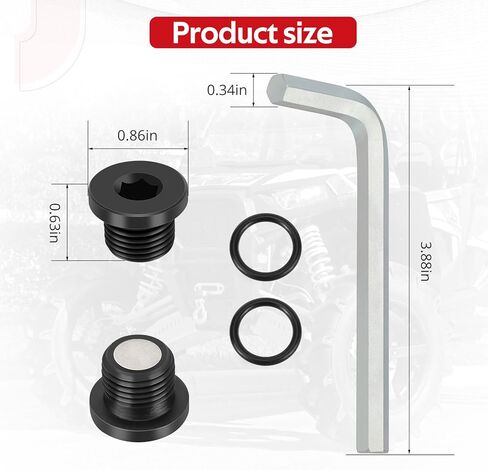 JAVIK 2 قطعة مجموعة قابس استنزاف الزيت التفاضلي الأمامي لـ Polaris RZR Ranger Sportsman General Brutus HD PRO XD Xpedtion OEM # 2203739 2203738 in Saudi Arabia