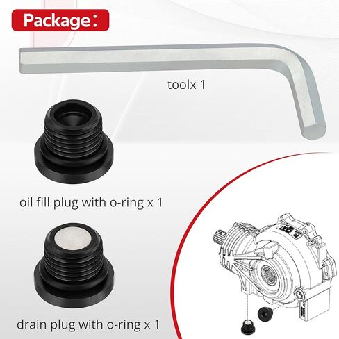 JAVIK 2 قطعة مجموعة قابس استنزاف الزيت التفاضلي الأمامي لـ Polaris RZR Ranger Sportsman General Brutus HD PRO XD Xpedtion OEM # 2203739 2203738 in Saudi Arabia