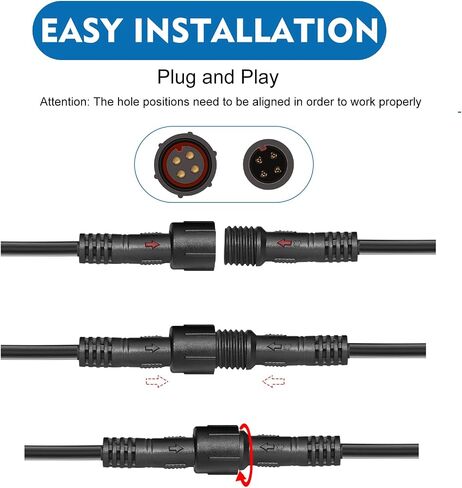 YEEGO DIRECT 4 Pin Auto Rock Lights Extension Wire, 10FT RGB Cable Cord Multi Color for Underglow Rock Light Kits Wheel Lights Headlight Fog Light Extension Wire 2 pcs in Saudi Arabia