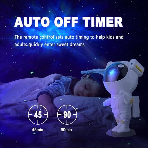 Astronaut Galaxy Projector, LED Star Night Light for Kids & Adults, Remote Control Starry Sky Projection Lamp, Adjustable Nebula Ceiling Light for Bedroom, Nursery, Party, Timer Function in Saudi Arabia