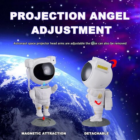 Astronaut Galaxy Projector, LED Star Night Light for Kids & Adults, Remote Control Starry Sky Projection Lamp, Adjustable Nebula Ceiling Light for Bedroom, Nursery, Party, Timer Function in Saudi Arabia