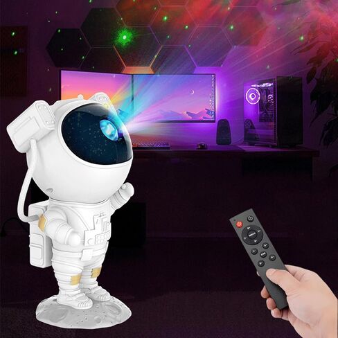 Astronaut Galaxy Projector, LED Star Night Light for Kids & Adults, Remote Control Starry Sky Projection Lamp, Adjustable Nebula Ceiling Light for Bedroom, Nursery, Party, Timer Function in Saudi Arabia