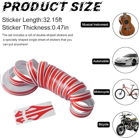 1 Roll×33Ft Pinstriping Tape for Car, Vinyl Pinstriping Tape Stripe Decal, Auto Striping Tape Emblems Trim for Vehicles Motorcycles Homes Boats DIY, Car Accessories (Blue) in Kuwait