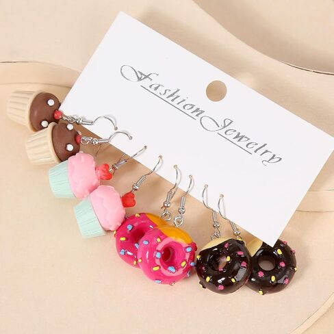 36 Pairs Cute Weird Fun Earrings for Teen Girls Unique Funky Cool Dangle Earrings Set for Wome in Kuwait