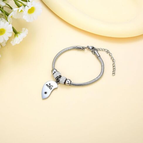 Yonhon Mother Son Necklace for 2,Mother Son Matching Bracelet Set for 2 in Kuwait