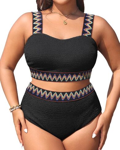 Daci Women Plus Size 2 Piece Swimsuits - High Waisted Bikini Sets Tummy Control Bathing Suit 2025 Swimwear in Saudi Arabia