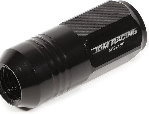 DNA MOTORING LN-ZTL-9020-15-BK 20Pcs Closed End Design M12 x 1.5 Aluminum Alloy Wheel Lug Nuts + Deep Drive Extension Adapter, 20mm OD/50mm Height (Black) in Saudi Arabia