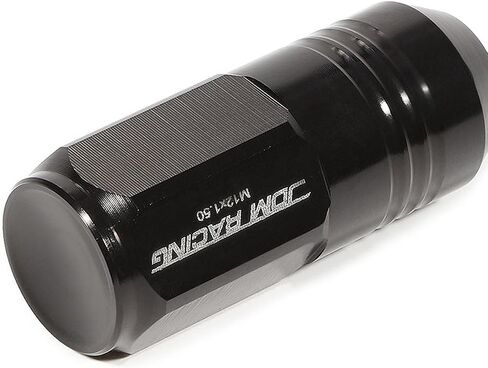 DNA MOTORING LN-ZTL-9020-15-BK 20Pcs Closed End Design M12 x 1.5 Aluminum Alloy Wheel Lug Nuts + Deep Drive Extension Adapter, 20mm OD/50mm Height (Black) in Saudi Arabia
