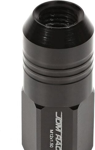 DNA MOTORING LN-ZTL-9020-15-BK 20Pcs Closed End Design M12 x 1.5 Aluminum Alloy Wheel Lug Nuts + Deep Drive Extension Adapter, 20mm OD/50mm Height (Black) in Saudi Arabia
