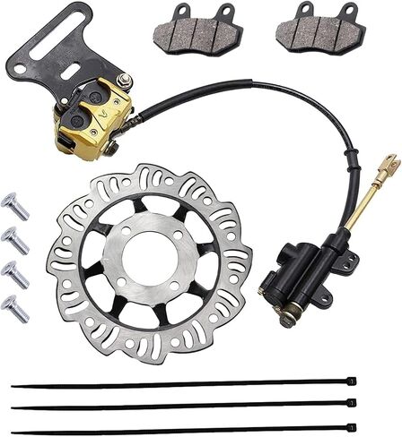PRO BAT 15mm Rear Brake Caliper Master Cylinder+190mm Brake Disk Rotor+Brake Pad for 70cc 90cc 110cc 125cc 140cc 200cc Racing PIT PRO Dirt BikeS, Golden in Kuwait