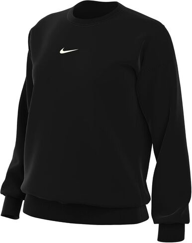 سويت شيرت نسائي من NIKE NSW Phoenix Fleece OS CREW للسيدات ذو حجم كبير بياقة دائرية DQ5733-010، مقاس L in Saudi Arabia
