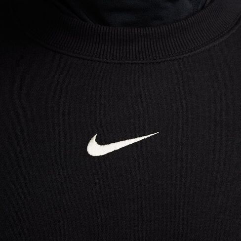 سويت شيرت نسائي من NIKE NSW Phoenix Fleece OS CREW للسيدات ذو حجم كبير بياقة دائرية DQ5733-010، مقاس L in Saudi Arabia