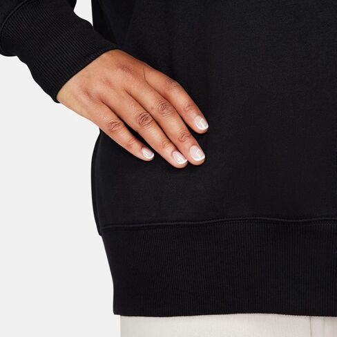 سويت شيرت نسائي من NIKE NSW Phoenix Fleece OS CREW للسيدات ذو حجم كبير بياقة دائرية DQ5733-010، مقاس L in Saudi Arabia