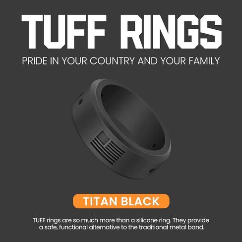 Tuff Rings Solid Silicone Ring Breathable Rubber Wedding Rings for Men, Lifetime Coverage, Unique Design, Comfort Fit Ring in Saudi Arabia