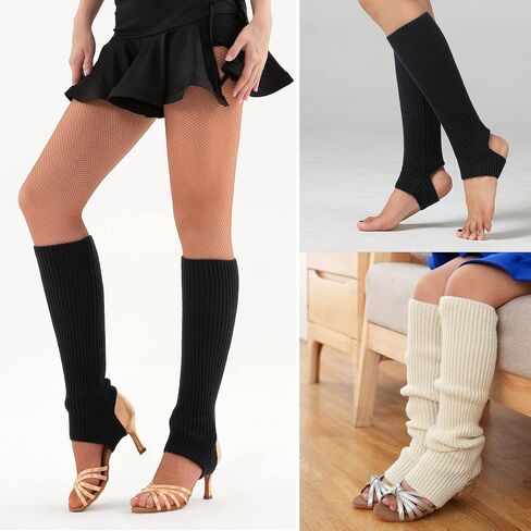 PHOGARY Knitted Yoga Socks Leg Warmers Women Warm Knit Crochet Boot Cuffs Boot Topper Socks for Yoga Dancing Exercising Gym in Saudi Arabia