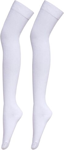 Bestjybt Women Thigh High Socks for Tall Girls Extra Long Cotton Over the Knee Boot Stockings Warm leg Warmers in Saudi Arabia