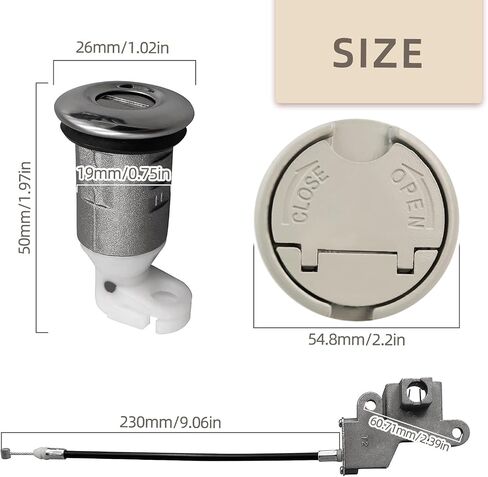 Scooter Gas Cap, Universal Gas Tank Lock Cap with 2 Keys, Gas Fuel Tank Cap Lock Tank Cap Replacement for GY6 Scooter Motorcycle in Saudi Arabia
