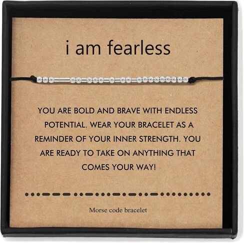 Morse Code Bracelet Funny Gift for Women Men with Meaning Card Gift Card for Best Friend Couple Sisters Family in Saudi Arabia