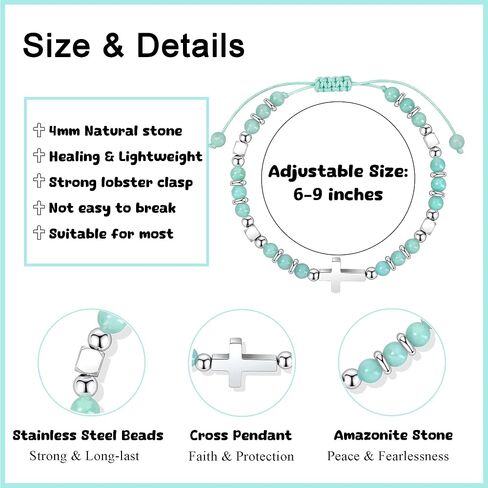 Gifts for Teen Trendy Stuff Natural Stone Bracelets Teen Birthday Gifts Cute Teenager Jewelry for Back to Scool East Christmas Gifts in Saudi Arabia
